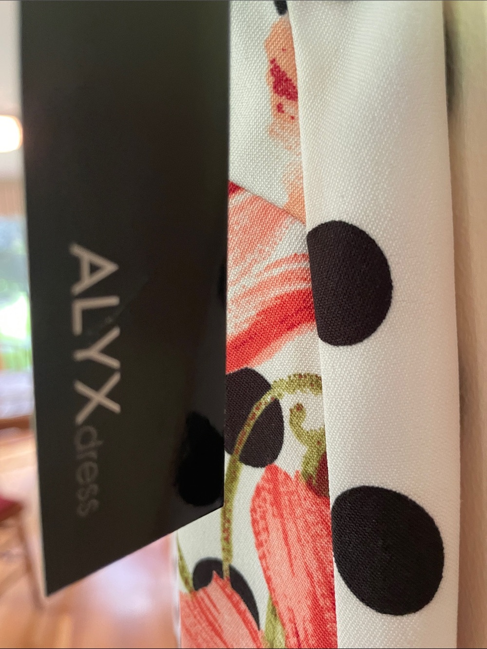 Alyx White Polka Dot Shift Dress with Pink Floral Print - Picture 5 of 6